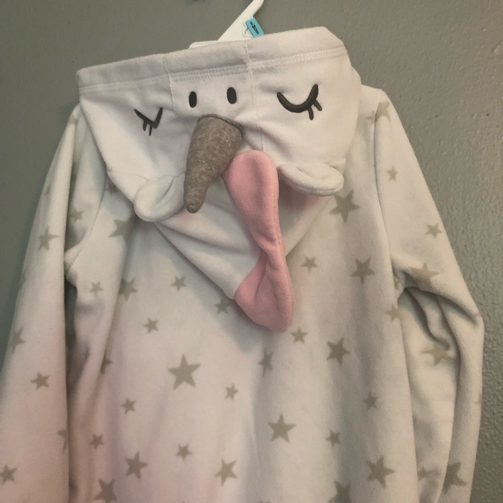 3T fleece Unicorn hood pajamas